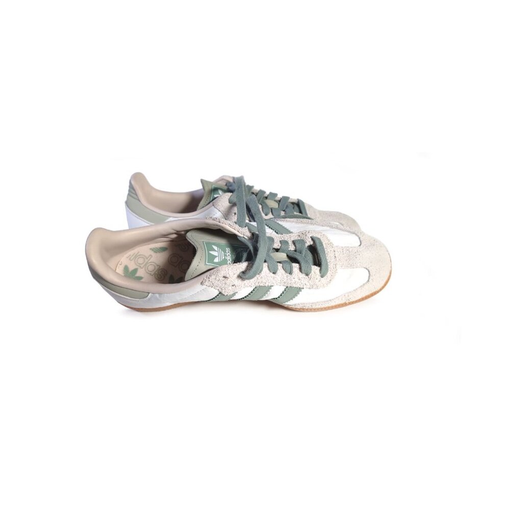 Adidas Samba OG Sneakers White Silver Green Size Women’s 8.5 - Picture 6 of 9